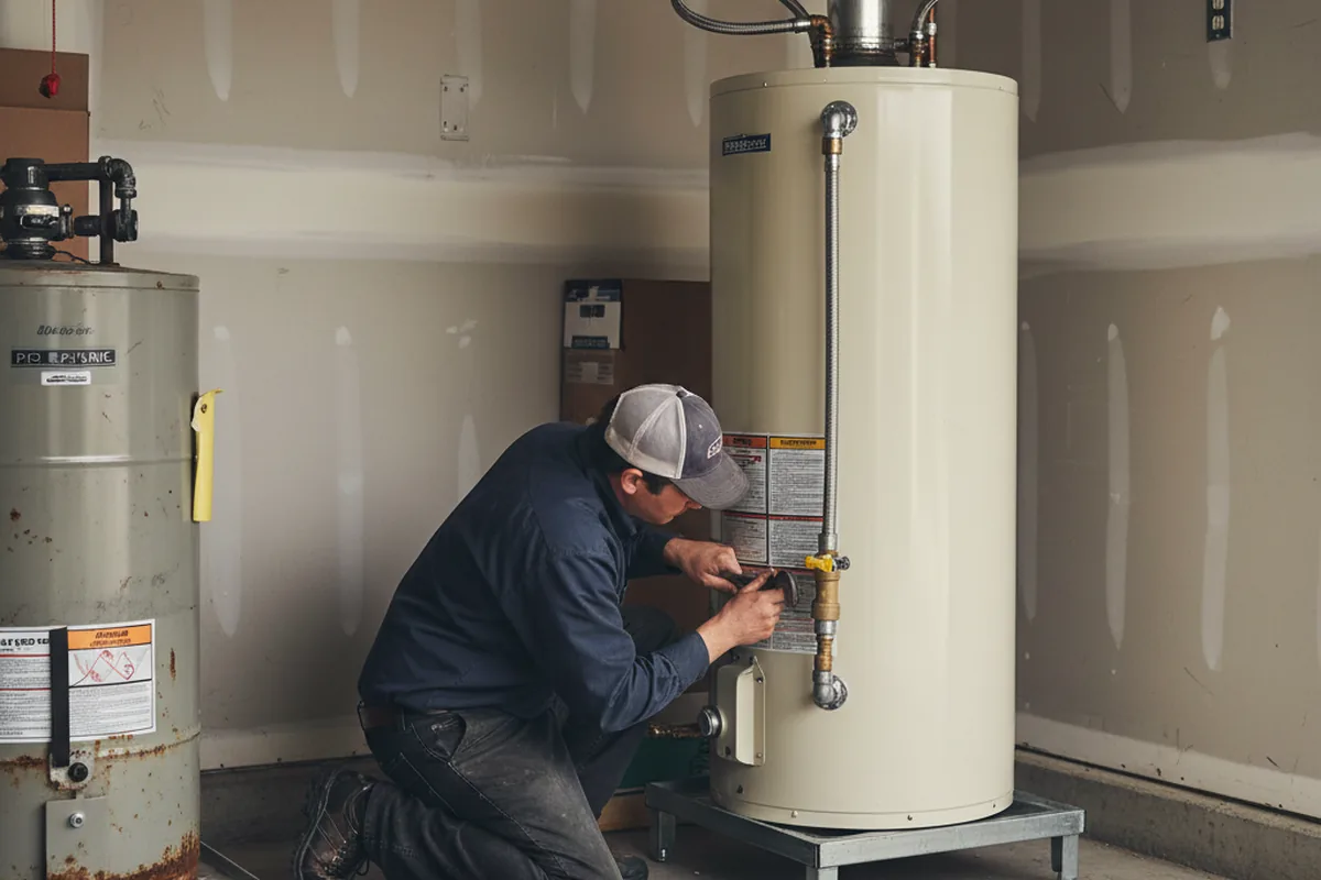 Water heater and shutoff valve replacement in Gibson