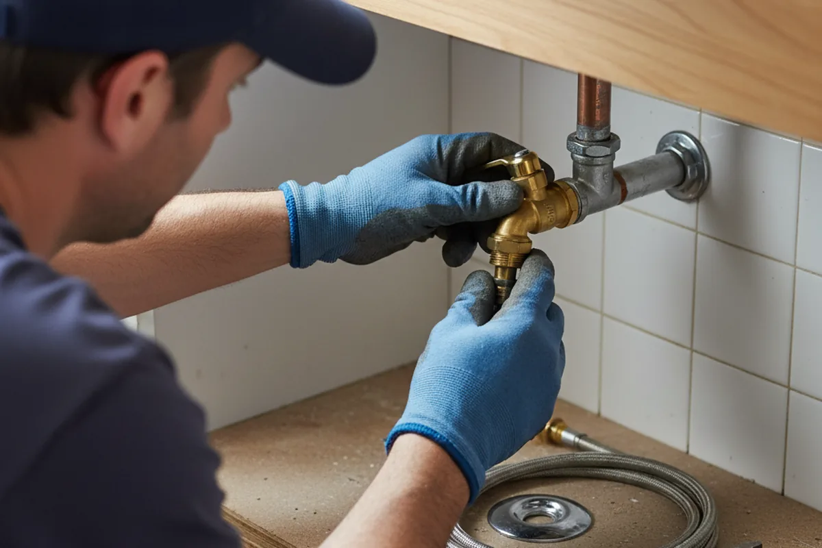 Shutoff valve and fitting work during Repiping in Gibson